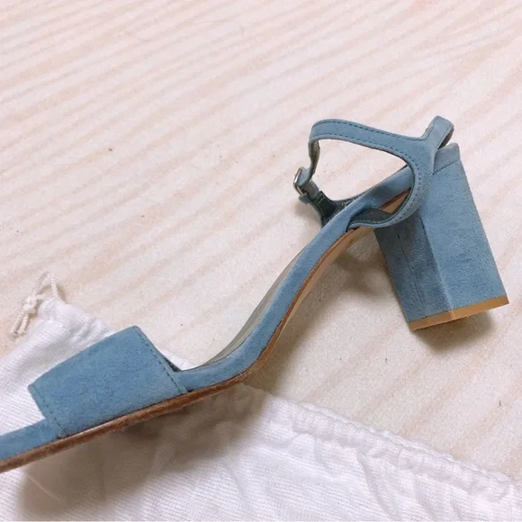 Stuart Weitzman Blue Velvet Sandals US 7 1/2M - Picture 5 of 7
